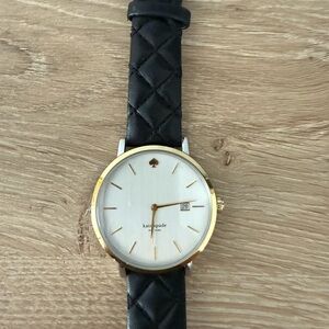 Kate Spade Quilted Black and Gold Women’s Watch